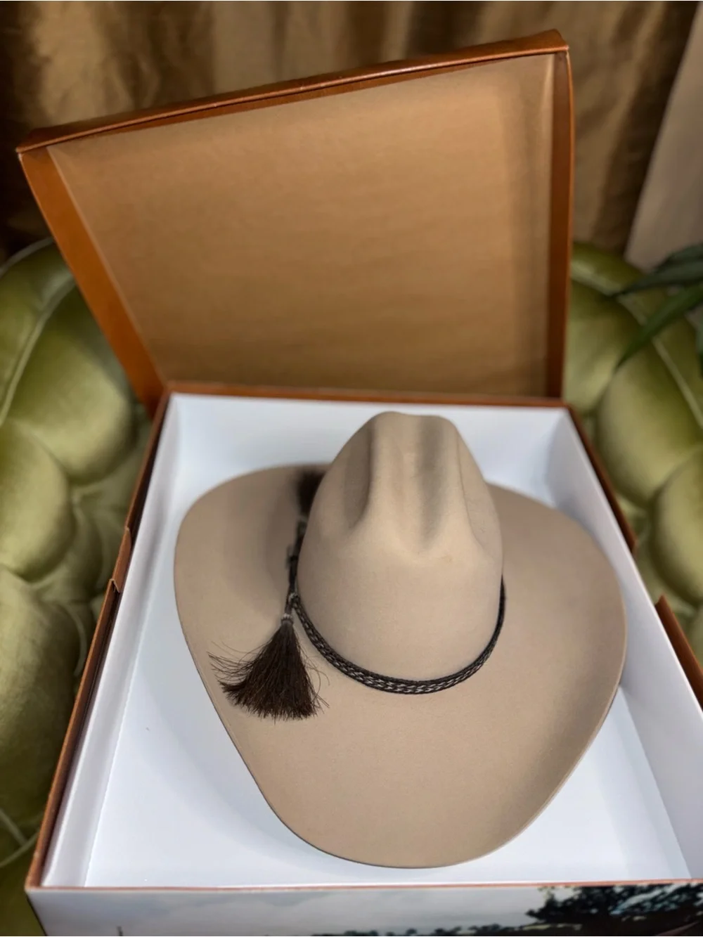 Wrangler Cowboy Western Hat, Black, Beaver, 6X Quality, Size 6 3/4 - Picture 1 of 15